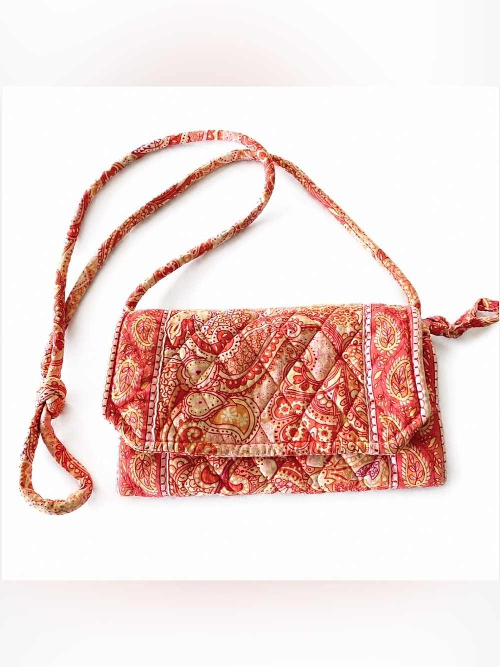 Vera Bradley Sherbet Tri-Fold Crossbody Wallet Purse summer Perfect!! Beautiful